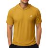 image:imageRoadbox Mens Short Sleeve Hoodie Lightweight Workout Hooded T Shirts UPF 50 Quick Dry Athletic Gym Running SweatshirtTurmeric