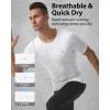 image:imageRoadbox 3 Pack Mens Compression Shirt Short Sleeve Athletic Football Running Base Layer Cool Dry T Shirts for Sports WorkoutWhiteLight GrayRoyal Blue
