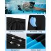 image:imageRoadbox Mens Athletic Swim Jammer Quick Dry Performance Compression UPF 50 Competitive Swimsuit Shorts for Training RacingBlack Combined With Blue