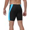 image:imageRoadbox Mens Athletic Swim Jammer Quick Dry Performance Compression UPF 50 Competitive Swimsuit Shorts for Training RacingBlack Combined With Blue