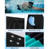 image:imageRoadbox Mens Athletic Swim Jammer Quick Dry Performance Compression UPF 50 Competitive Swimsuit Shorts for Training RacingBlack Combined With Lake Green