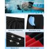 image:imageRoadbox Mens Athletic Swim Jammer Quick Dry Performance Compression UPF 50 Competitive Swimsuit Shorts for Training RacingBlack Combined With Red