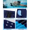 image:imageRoadbox Mens Athletic Swim Jammer Quick Dry Performance Compression UPF 50 Competitive Swimsuit Shorts for Training RacingNavy Blue Combined With Blue