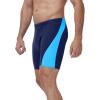 image:imageRoadbox Mens Athletic Swim Jammer Quick Dry Performance Compression UPF 50 Competitive Swimsuit Shorts for Training RacingNavy Blue Combined With Blue