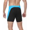 image:imageRoadbox Mens Athletic Swim Jammers Quick Dry Competitive Racing Swimsuit UPF 50 Compression Training Swimming ShortsBlack With Blue