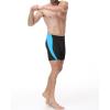 image:imageRoadbox Mens Athletic Swim Jammers Quick Dry Competitive Racing Swimsuit UPF 50 Compression Training Swimming ShortsBlack With Blue