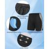 image:imageRoadbox Mens Athletic Swim Jammers Quick Dry Competitive Racing Swimsuit UPF 50 Compression Training Swimming ShortsBlack With Gray