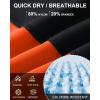 image:imageRoadbox Mens Athletic Swim Jammers Quick Dry Competitive Racing Swimsuit UPF 50 Compression Training Swimming ShortsBlack With Orange