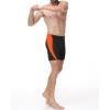 image:imageRoadbox Mens Athletic Swim Jammers Quick Dry Competitive Racing Swimsuit UPF 50 Compression Training Swimming ShortsBlack With Orange