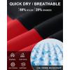 image:imageRoadbox Mens Athletic Swim Jammers Quick Dry Competitive Racing Swimsuit UPF 50 Compression Training Swimming ShortsBlack With Red