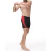 image:imageRoadbox Mens Athletic Swim Jammers Quick Dry Competitive Racing Swimsuit UPF 50 Compression Training Swimming ShortsBlack With Red