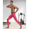 image:imageRoadbox Mens Compression Pants Running Tights with Pockets Sports Workout Leggings Athletic Base Layer for Cycling BasketballRose Red