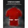 image:imageRoadbox Mens Compression Shirt Short Sleeve Mock Turtleneck Athletic Undershirt Quick Dry Base Layer Top for Gym Workout Tomato Red