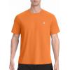 image:imageRoadbox Mens Rash Guard Short Slevee UPF 50 UV Sun Protection Water TShirts Quick Dry Swim Shirts for Surf Beach FishingBright Orange