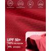 image:imageRoadbox Mens Rash Guard Short Slevee UPF 50 UV Sun Protection Water TShirts Quick Dry Swim Shirts for Surf Beach FishingBright Red
