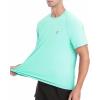 image:imageRoadbox Mens Rash Guard Short Slevee UPF 50 UV Sun Protection Water TShirts Quick Dry Swim Shirts for Surf Beach FishingLight Aqua Green