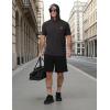 image:imageRoadbox Mens Short Sleeve Workout Gym Hoodies Lightweight Quick Dry Athletic T Shirts Sun Protection Hooded SweatshirtBlack