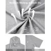 image:imageRoadbox Mens Short Sleeve Workout Gym Hoodies Lightweight Quick Dry Athletic T Shirts Sun Protection Hooded SweatshirtLight Gray