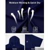 image:imageRoadbox Mens Short Sleeve Workout Gym Hoodies Lightweight Quick Dry Athletic T Shirts Sun Protection Hooded SweatshirtNavy Blue