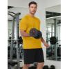 image:imageRoadbox Mens Short Sleeve Workout Gym Hoodies Lightweight Quick Dry Athletic T Shirts Sun Protection Hooded SweatshirtTurmeric