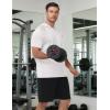 image:imageRoadbox Mens Short Sleeve Workout Gym Hoodies Lightweight Quick Dry Athletic T Shirts Sun Protection Hooded SweatshirtWhite