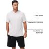 image:imageRoadbox Mens Short Sleeve Workout Gym Hoodies Lightweight Quick Dry Athletic T Shirts Sun Protection Hooded SweatshirtWhite