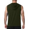 image:imageRoadbox Mens Sleeveless Hoodies Tank Top Muscle Workout Hooded Vest Quick Dry Gym Athletic Cut Off Shirts for Summer CasualGreen