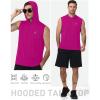 image:imageRoadbox Mens Sleeveless Hoodies Tank Top Muscle Workout Hooded Vest Quick Dry Gym Athletic Cut Off Shirts for Summer CasualPink Purple
