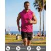 image:imageRoadbox Mens Sleeveless Hoodies Tank Top Muscle Workout Hooded Vest Quick Dry Gym Athletic Cut Off Shirts for Summer CasualPink Purple