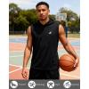 image:imageRoadbox Mens Sleeveless Hoodies Tank Top UPF 50 Lightweight Workout Hooded Muscle Cut Off Shirts for Gym AthleticBlack