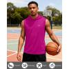image:imageRoadbox Mens Sleeveless Hoodies Tank Top UPF 50 Lightweight Workout Hooded Muscle Cut Off Shirts for Gym AthleticFuchsia