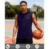 image:imageRoadbox Mens Sleeveless Hoodies Tank Top UPF 50 Lightweight Workout Hooded Muscle Cut Off Shirts for Gym AthleticPurple