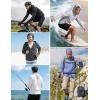image:imageRoadbox Mens UPF 50 Sun Hoodie Jacket Full Zip UV Protection Long Sleeve Shirt Lightweight Breathable for Fishing HikingLight Gray