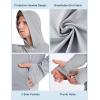 image:imageRoadbox Mens UPF 50 Sun Hoodie Jacket Full Zip UV Protection Long Sleeve Shirt Lightweight Breathable for Fishing HikingLight Gray