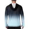 image:imageRoadbox Mens UPF 50 Sun Hoodie UV Hooded Long Sleeve Fishing Shirts Lightweight SPF Rash Guard for Outdoor Hiking SwimBlack Gradient