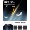 image:imageRoadbox Mens UPF 50 Sun Hoodie UV Hooded Long Sleeve Fishing Shirts Lightweight SPF Rash Guard for Outdoor Hiking SwimBlack Gradient