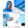 image:imageRoadbox Mens UPF 50 Sun Hoodie UV Hooded Long Sleeve Fishing Shirts Lightweight SPF Rash Guard for Outdoor Hiking SwimBlue Gradient
