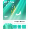 image:imageRoadbox Mens UPF 50 Sun Hoodie UV Hooded Long Sleeve Fishing Shirts Lightweight SPF Rash Guard for Outdoor Hiking SwimGreen Gradient