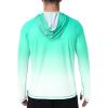 image:imageRoadbox Mens UPF 50 Sun Hoodie UV Hooded Long Sleeve Fishing Shirts Lightweight SPF Rash Guard for Outdoor Hiking SwimGreen Gradient