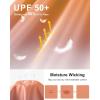 image:imageRoadbox Mens UPF 50 Sun Hoodie UV Hooded Long Sleeve Fishing Shirts Lightweight SPF Rash Guard for Outdoor Hiking SwimLight Orange Gradient