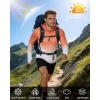 image:imageRoadbox Mens UPF 50 Sun Hoodie UV Hooded Long Sleeve Fishing Shirts Lightweight SPF Rash Guard for Outdoor Hiking SwimLight Orange Gradient
