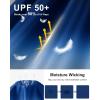 image:imageRoadbox Mens UPF 50 Sun Hoodie UV Hooded Long Sleeve Fishing Shirts Lightweight SPF Rash Guard for Outdoor Hiking SwimNavy Blue Gradient