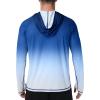 image:imageRoadbox Mens UPF 50 Sun Hoodie UV Hooded Long Sleeve Fishing Shirts Lightweight SPF Rash Guard for Outdoor Hiking SwimNavy Blue Gradient