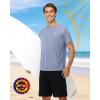image:imageRoadbox Mens UPF 50 Sun Protection TShirt Quick Dry UV Workout Shirts Lightweight Breathable Outdoor Running Fishing TeeBlue Gray