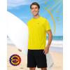 image:imageRoadbox Mens UPF 50 Sun Protection TShirt Quick Dry UV Workout Shirts Lightweight Breathable Outdoor Running Fishing TeeGolden