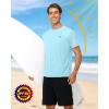 image:imageRoadbox Mens UPF 50 Sun Protection TShirt Quick Dry UV Workout Shirts Lightweight Breathable Outdoor Running Fishing TeeLight Blue