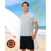 image:imageRoadbox Mens UPF 50 Sun Protection TShirt Quick Dry UV Workout Shirts Lightweight Breathable Outdoor Running Fishing TeeLight Gray