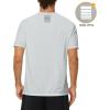 image:imageRoadbox Mens UPF 50 Sun Protection TShirt Quick Dry UV Workout Shirts Lightweight Breathable Outdoor Running Fishing TeeLight Gray