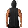 image:imageRoadbox Mens Workout Sleeveless Hoodie Quick Dry Athletic Hooded Tank Tops Lightweight Gym Running Muscle Cut Off T ShirtsBlack