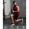 image:imageRoadbox Mens Workout Sleeveless Hoodie Quick Dry Athletic Hooded Tank Tops Lightweight Gym Running Muscle Cut Off T ShirtsDeep Red